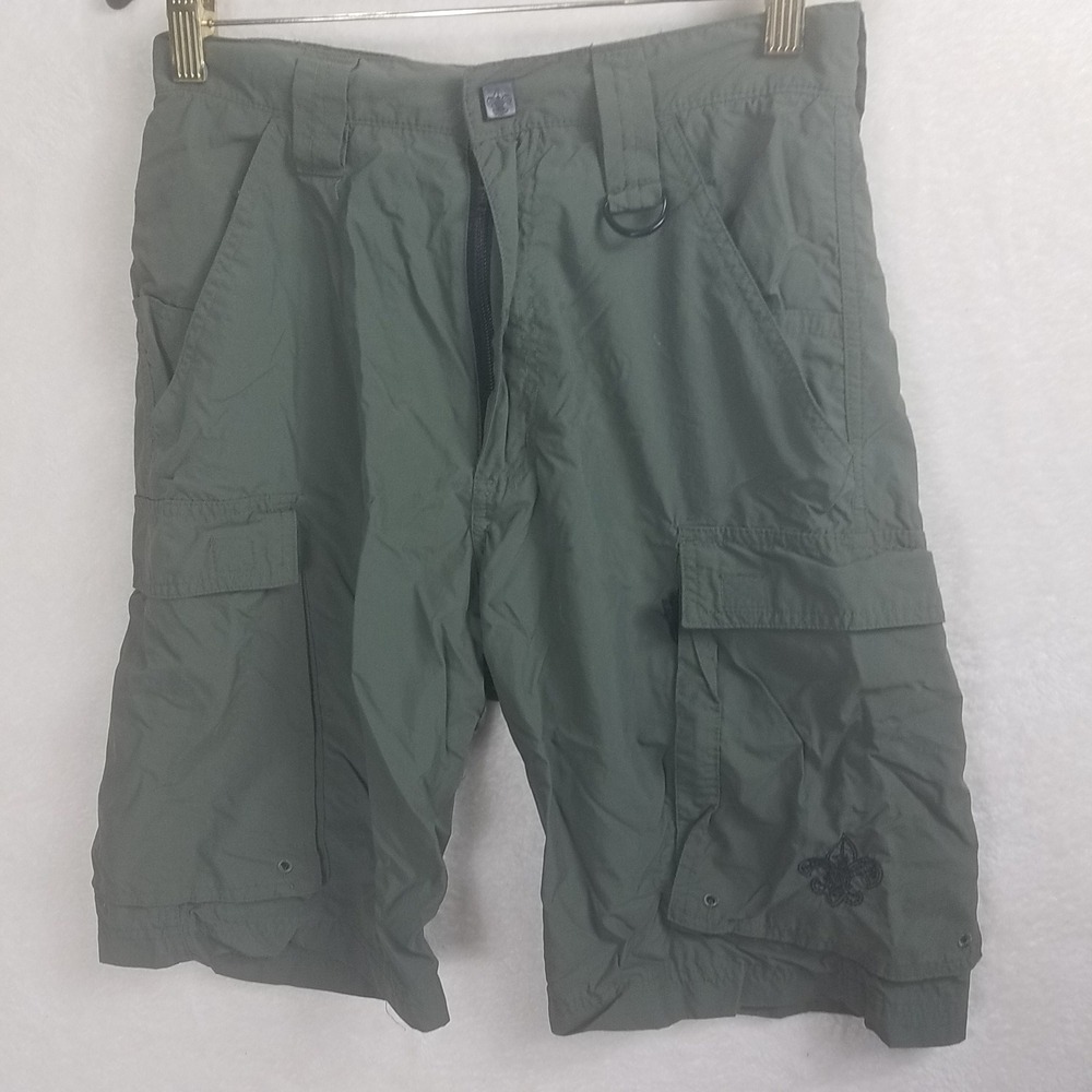 Boy Scouts of America Cargo Shorts Adult XS Green Exc Supplex Nylon Utility